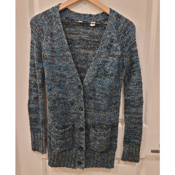 BDG Blue Marled Knit Button front cardigan - Picture 1 of 6